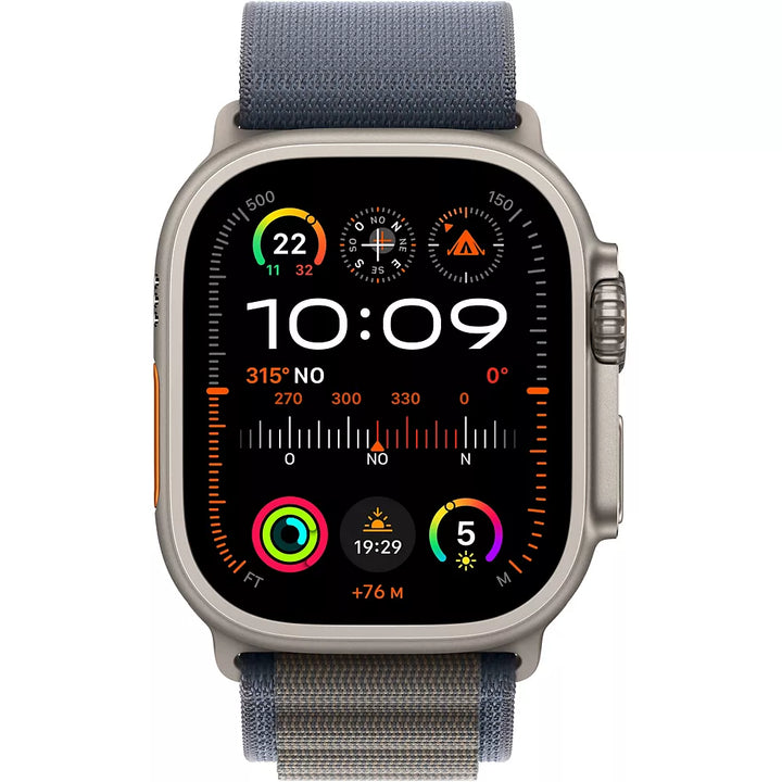 Montre connectée APPLE WATCH Ultra 2 49MM Titane/Boucle Alpine Bleu L