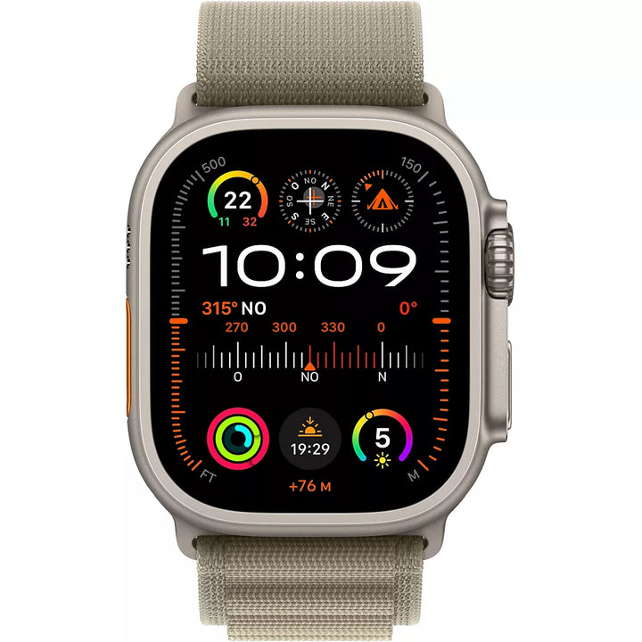 Montre connectée APPLE WATCH Ultra 2 Cellular 49MM Titane/Boucle Alpine Vert M