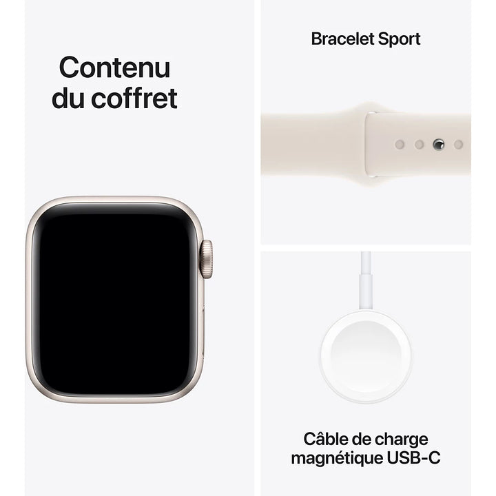 Montre connectée APPLE WATCH SE 40mm Lumière Stellaire S/M