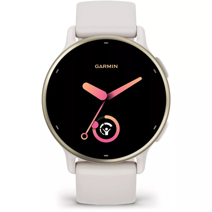 Montre sport GARMIN Vivoactive 5 Cream gold bracelet ivoire