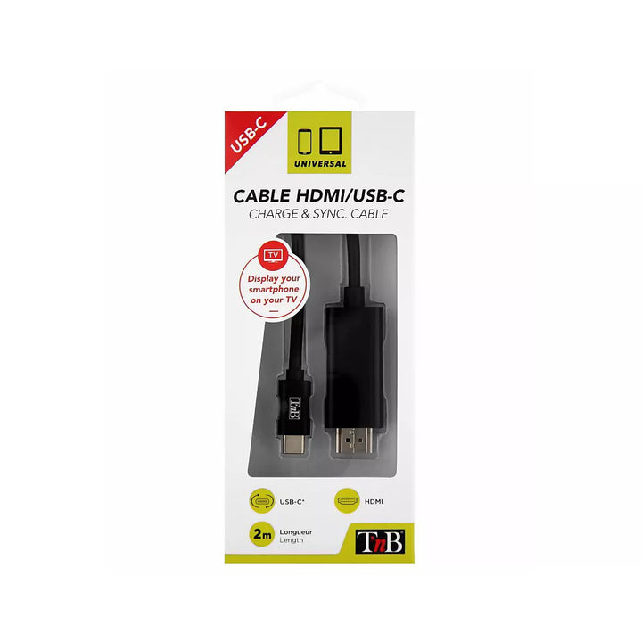 Câble HDMI TNB vers USB-C - 2M noir