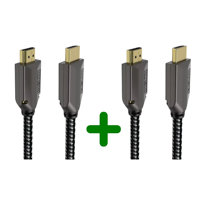 Câble HDMI ADEQWAT x2 HDMI 2.1 droit noir 1M5