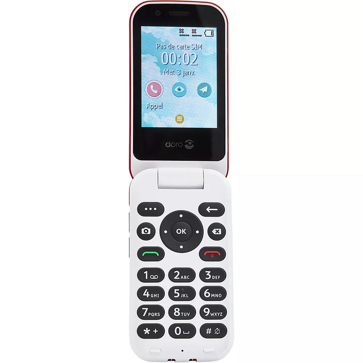 Téléphone portable DORO 7030 Rouge / Blanc Reconditionné